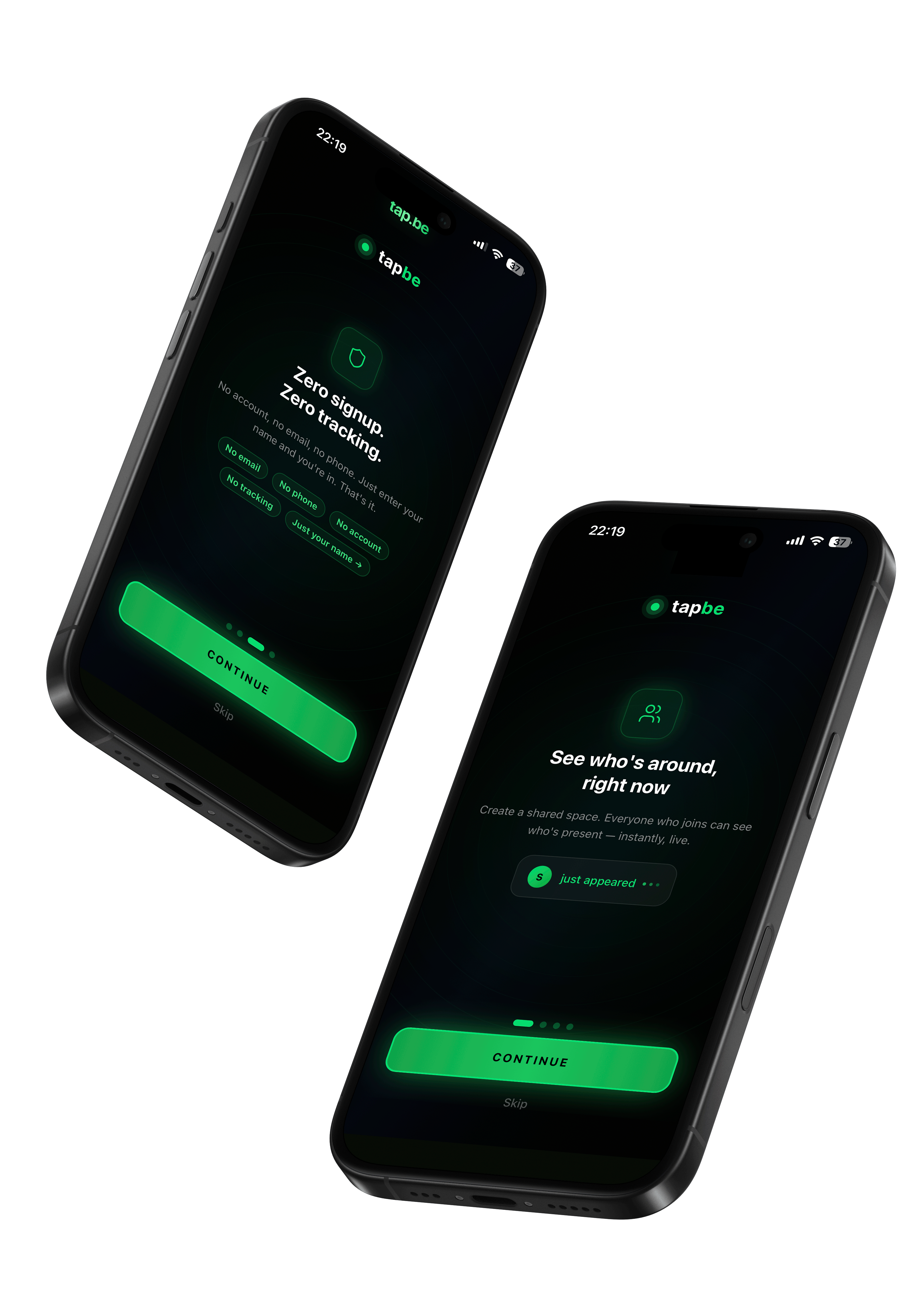 tapbe app on iPhone